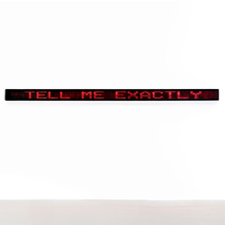 Jenny Holzer SELECTIONS FROM THE SURVIVAL SERIES, 1983-84 Electronic LED sign with red diodes 6 1/2 x 121 x 4 in. (16.5 x 307.3 x 10.16 cm)